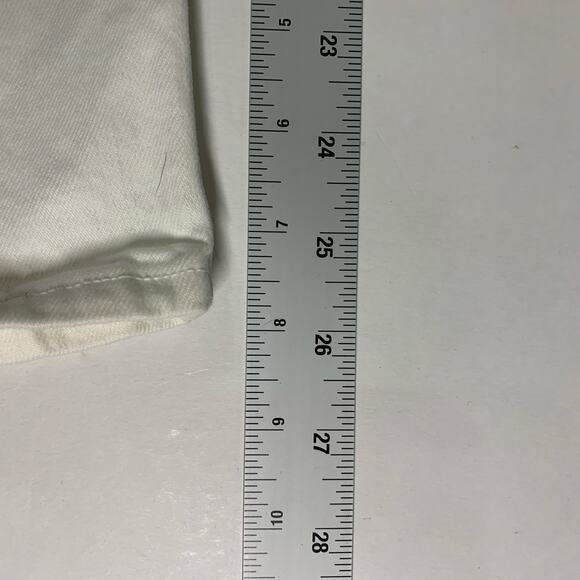 Agolde 25 Riley High Rise Straight Crop Stretch In Sour Cream White *flaw - Picture 7 of 10